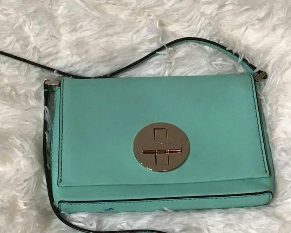 Kate Spade Mint Green Saffiano Leather  Newbury Lane Sally Crossbody